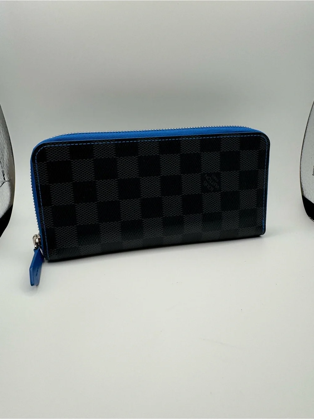 Authentic Louis Vuitton Blue Zip-Around Wallet